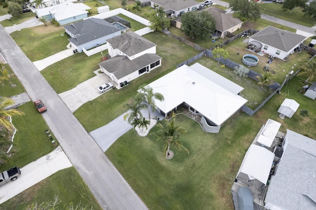 drone / aerial view with a residential view