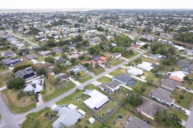 drone / aerial view with a residential view