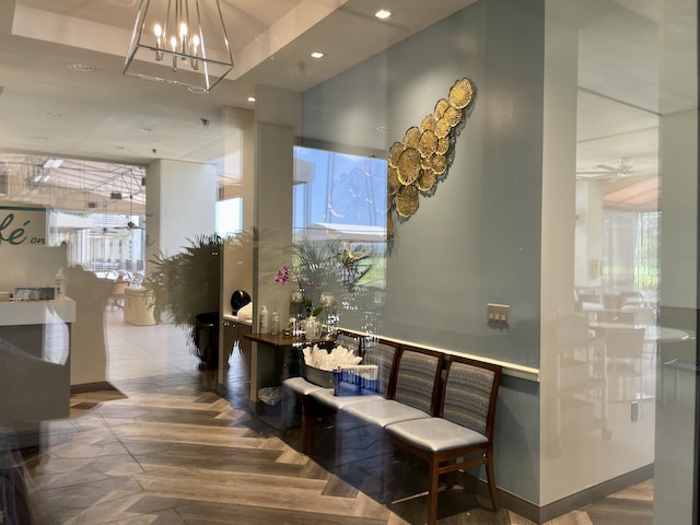 community lobby featuring recessed lighting