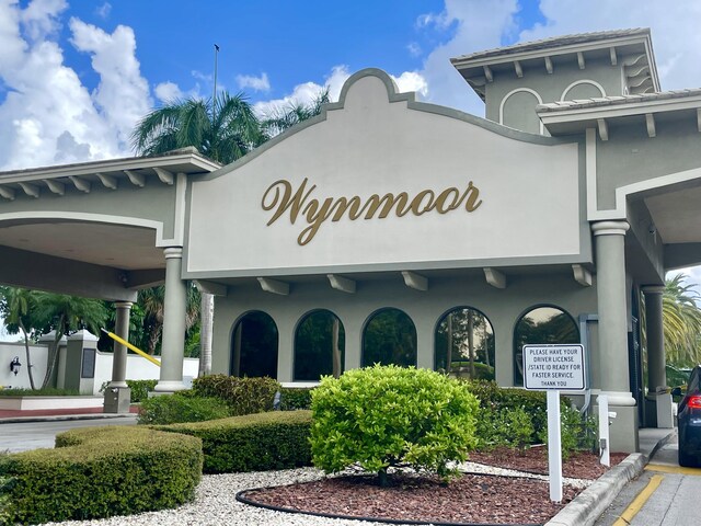 view of community sign