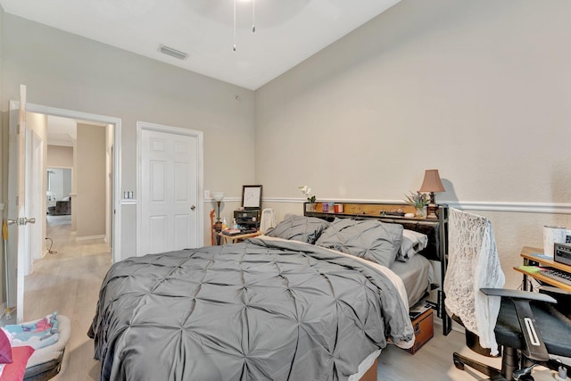 5742 NW 119th Ter, Coral Springs, FL 33076 - bedroom featuring light wood-type flooring and ceiling fan