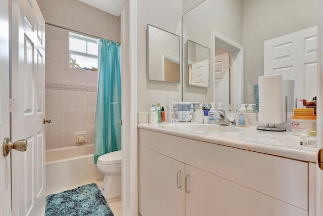 5742 NW 119th Ter, Coral Springs, FL 33076 - bathroom with toilet, vanity, and shower / bath combo