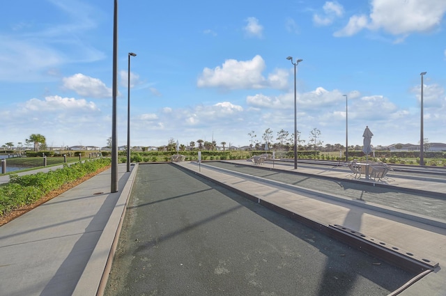 view of street with street lighting and sidewalks