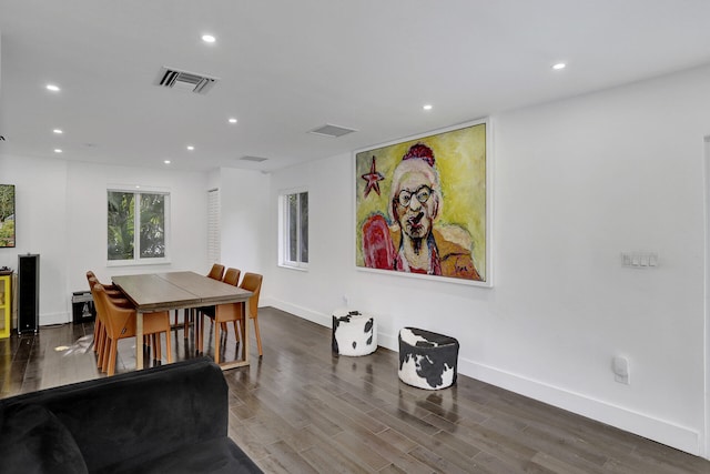 430 NE 121st St, Biscayne Park, FL 33161 - dining space featuring baseboards, recessed lighting, and wood finished floors