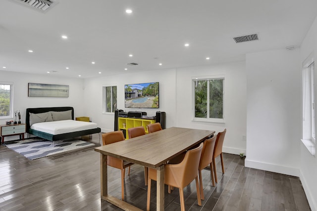 430 NE 121st St, Biscayne Park, FL 33161 - dining room featuring recessed lighting, baseboards, visible vents, and wood finished floors