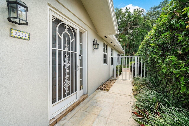 exterior space with a gate and fence