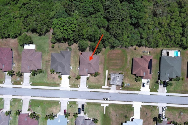 birds eye view of property featuring a residential view