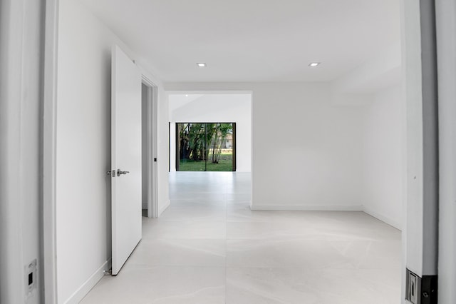 6560 Las Flores Dr, Boca Raton, FL 33433 - hall with recessed lighting and baseboards