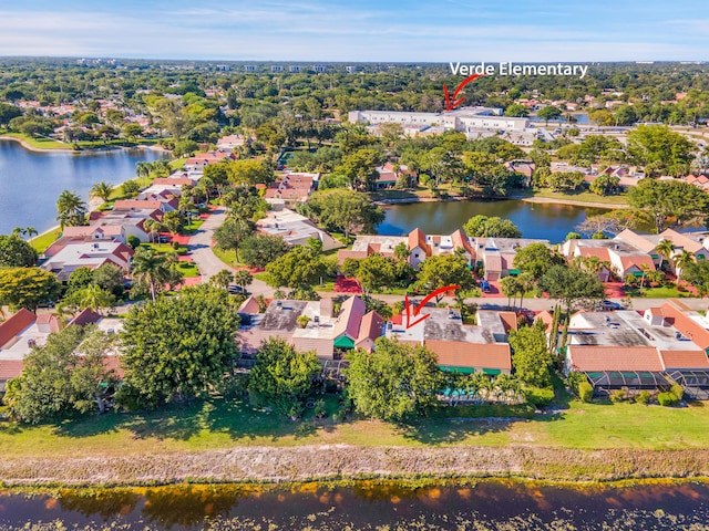 6560 Las Flores Dr, Boca Raton, FL 33433 - aerial view of residential area featuring a nearby body of water