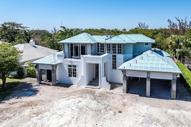 1105 Harbor Dr, Delray Beach, FL 33483 - view of front facade with a gazebo and stucco siding