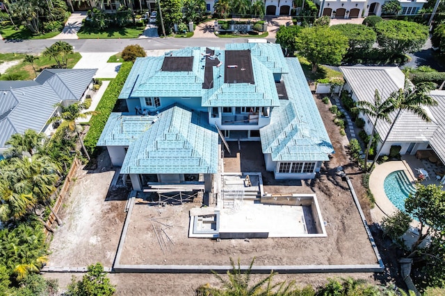 1105 Harbor Dr, Delray Beach, FL 33483 - aerial view of property and surrounding area featuring a pool