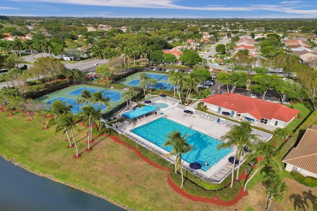 birds eye view of property