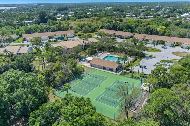 bird's eye view with a residential view