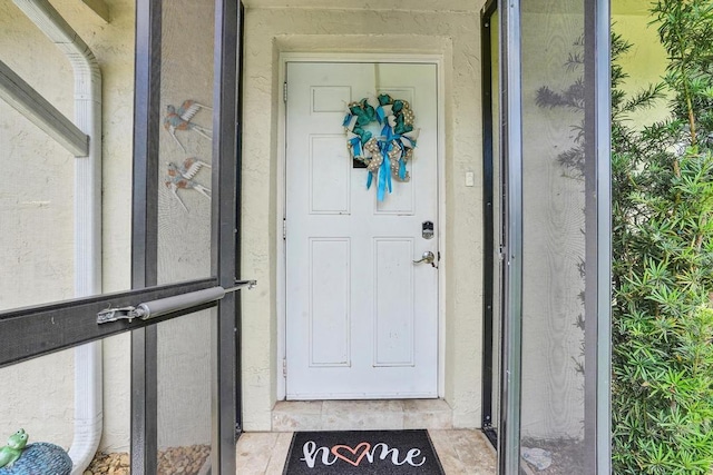 view of exterior entry