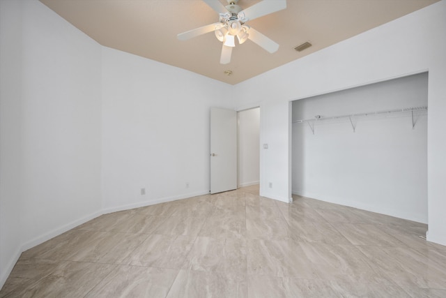 4065 Manchester Lake Dr, Lake Worth, FL 33449 - unfurnished bedroom with a closet and ceiling fan