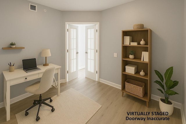 2640 Lake Shore Dr Unit 614, Riviera Beach, FL 33404 - office area with light wood finished floors and baseboards