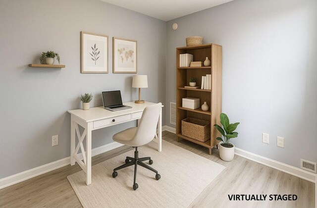 2640 Lake Shore Dr Unit 614, Riviera Beach, FL 33404 - office with light wood finished floors and baseboards