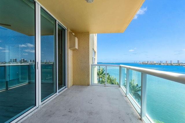 2640 Lake Shore Dr Unit 614, Riviera Beach, FL 33404 - balcony with a water view and a city view