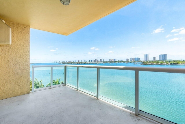 2640 Lake Shore Dr Unit 614, Riviera Beach, FL 33404 - balcony with a view of skyline and a water view