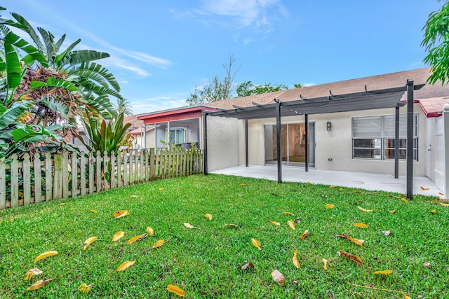 back of property featuring stucco siding and a patio