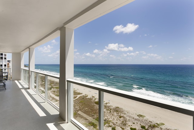 2800 S Ocean Blvd Unit 14A, Boca Raton, FL 33432 - balcony with a beach view and a water view