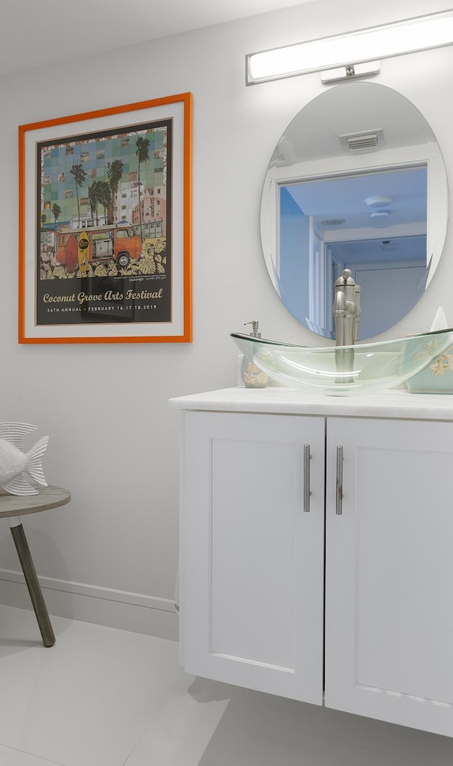 2800 S Ocean Blvd Unit 14A, Boca Raton, FL 33432 - bathroom with visible vents and vanity