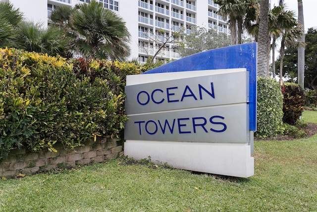 2800 S Ocean Blvd Unit 14A, Boca Raton, FL 33432 - community sign featuring a yard