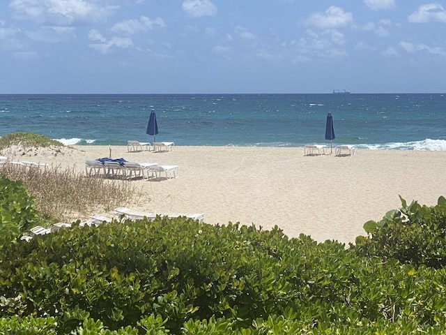 2800 S Ocean Blvd Unit 14A, Boca Raton, FL 33432 - view of water feature featuring a view of the beach