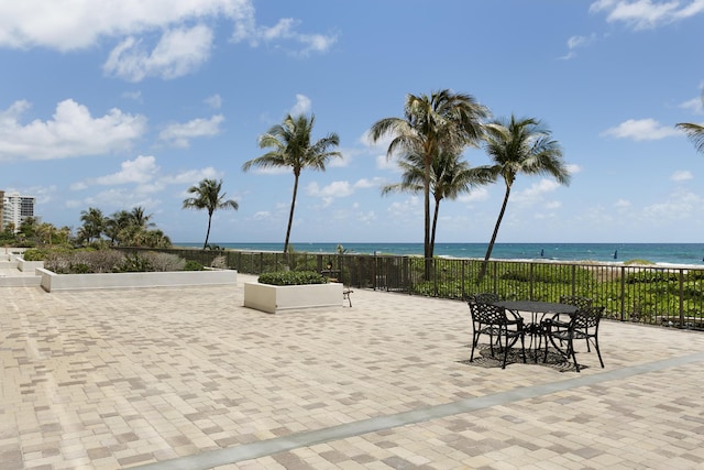 2800 S Ocean Blvd Unit 14A, Boca Raton, FL 33432 - view of patio with a water view
