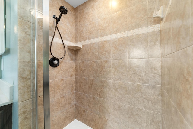 bathroom view of a shower stall
