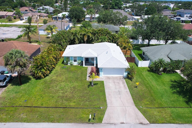 aerial perspective of suburban area