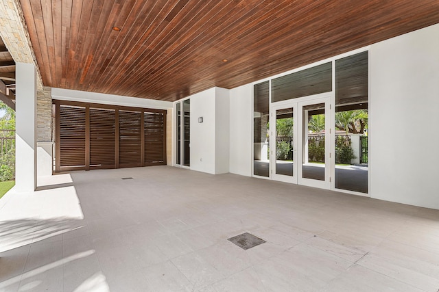exterior space featuring french doors