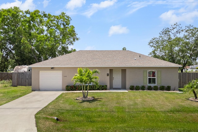 5248 NW Gamma St, Port Saint Lucie, FL 34986 - single story home featuring stucco siding, driveway, and roof with shingles