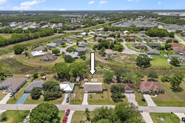 5248 NW Gamma St, Port Saint Lucie, FL 34986 - aerial overview of property's location with nearby suburban area