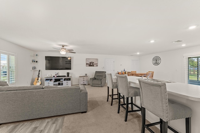 5248 NW Gamma St, Port Saint Lucie, FL 34986 - dining space with recessed lighting and a ceiling fan