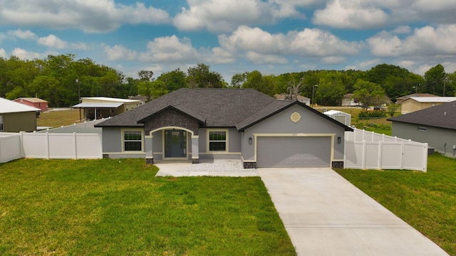 12180 SE 89th Ter, Belleview, FL 34420 - ranch-style home featuring a garage, stucco siding, concrete driveway, and roof with shingles