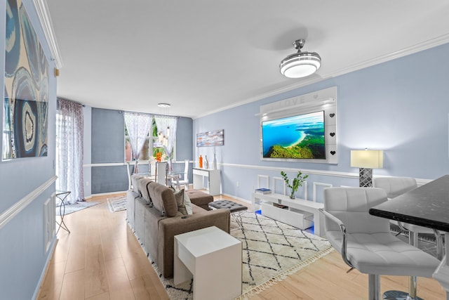 802 W Windward Way Unit 304, Lantana, FL 33462 - living area with crown molding and light wood finished floors