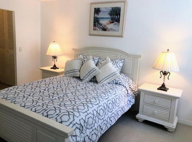 bedroom with carpet floors