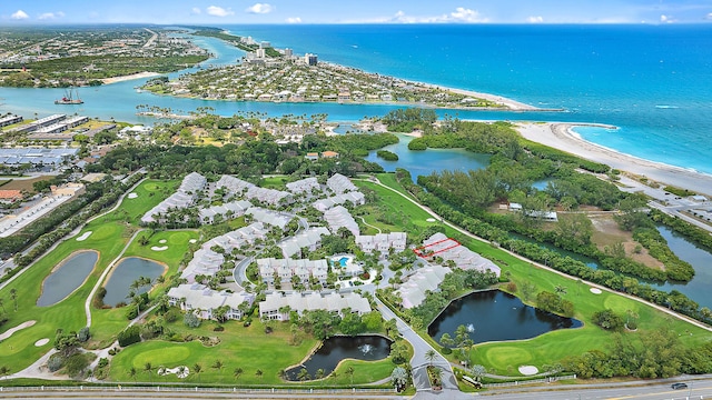 2703 Fairway Dr N, Jupiter, FL 33477 - aerial view of property and surrounding area with a nearby body of water and a golf course