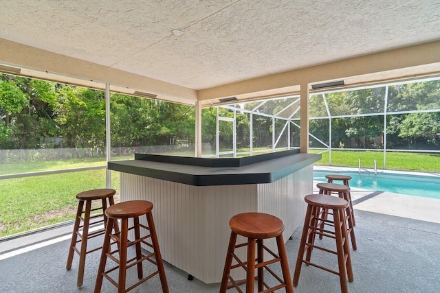 sunroom with plenty of natural light