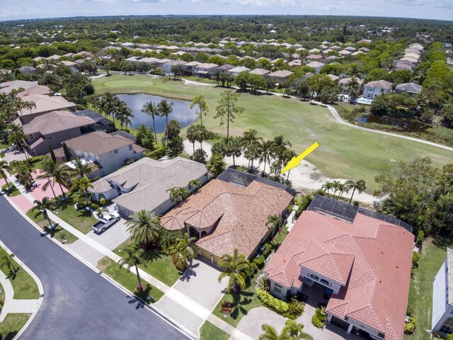 1815 Waldorf Dr, Royal Palm Beach, FL 33411 - aerial perspective of suburban area with a golf course and a nearby body of water
