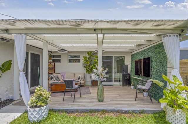 115 W 31st Ct, Riviera Beach, FL 33404 - deck featuring a pergola