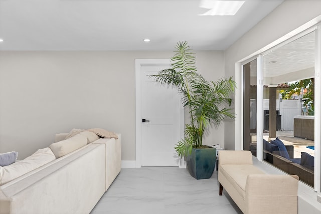 2500 NE 23rd St, Pompano Beach, FL 33062 - interior space featuring marble finish floor and recessed lighting