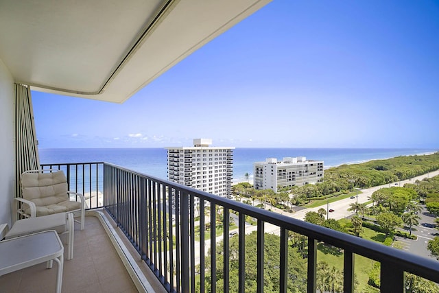 2121 N Ocean Blvd Unit 1707E, Boca Raton, FL 33431 - balcony featuring a water view