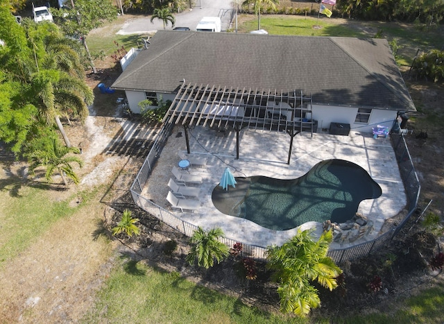 18143 42nd Rd, The Acreage, FL 33470 - view from above of property featuring a pool area