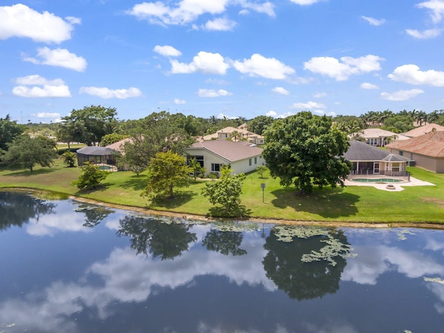 1235 SW Briarwood Dr, Port Saint Lucie, FL 34986 - aerial view of property and surrounding area with a nearby body of water
