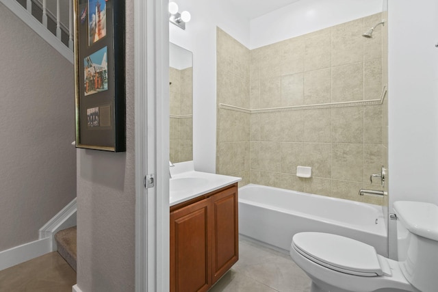 111 Tullamore Ave, Jupiter, FL 33458 - bathroom featuring toilet, vanity, tub / shower combination, and tile patterned flooring