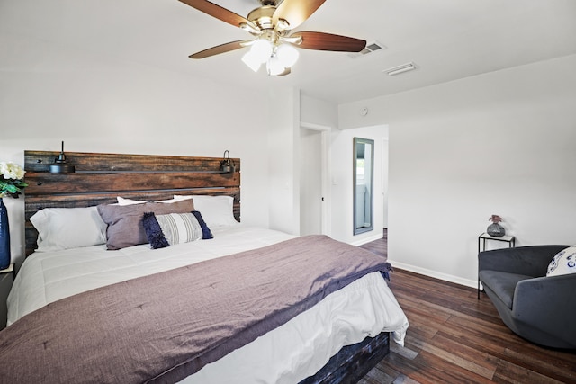 764 Westwind Dr, North Palm Beach, FL 33408 - bedroom with wood finished floors, baseboards, and a ceiling fan