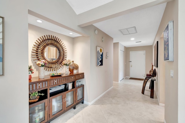 8030 Eastlake Dr Unit 10B, Boca Raton, FL 33433 - corridor featuring baseboards and recessed lighting