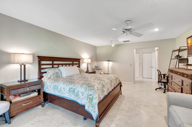 8030 Eastlake Dr Unit 10B, Boca Raton, FL 33433 - bedroom with a desk and ceiling fan